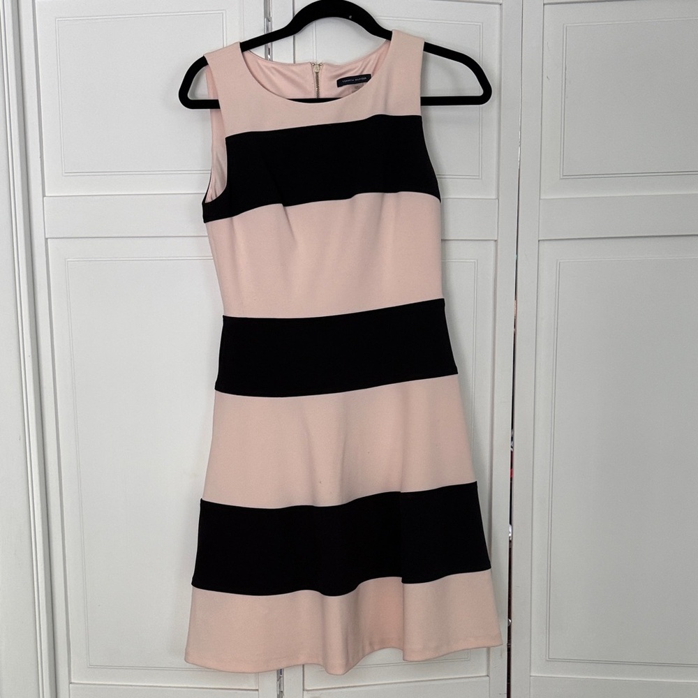 Tommy Hilfiger Black and Pink Mini Dress